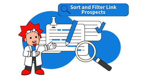 how to sort and filter link prospects